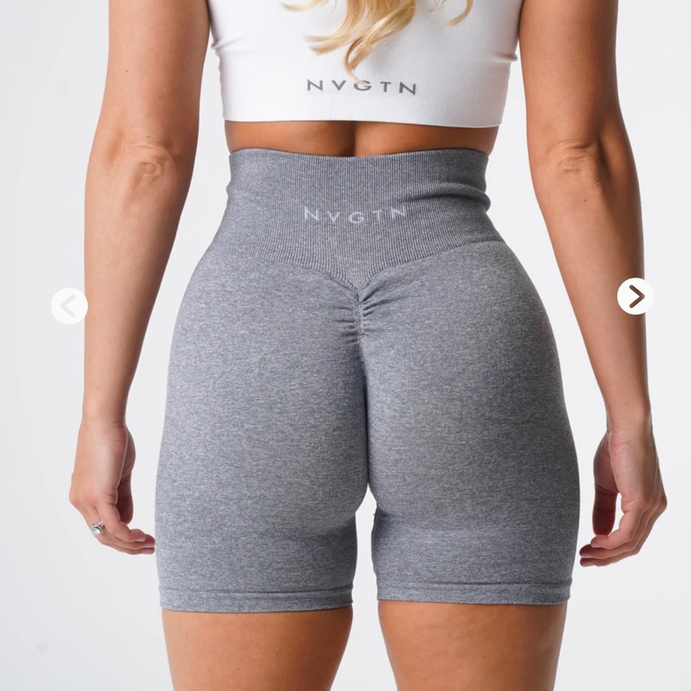 NVGTN Gray Scrunch Seamless Shorts XS